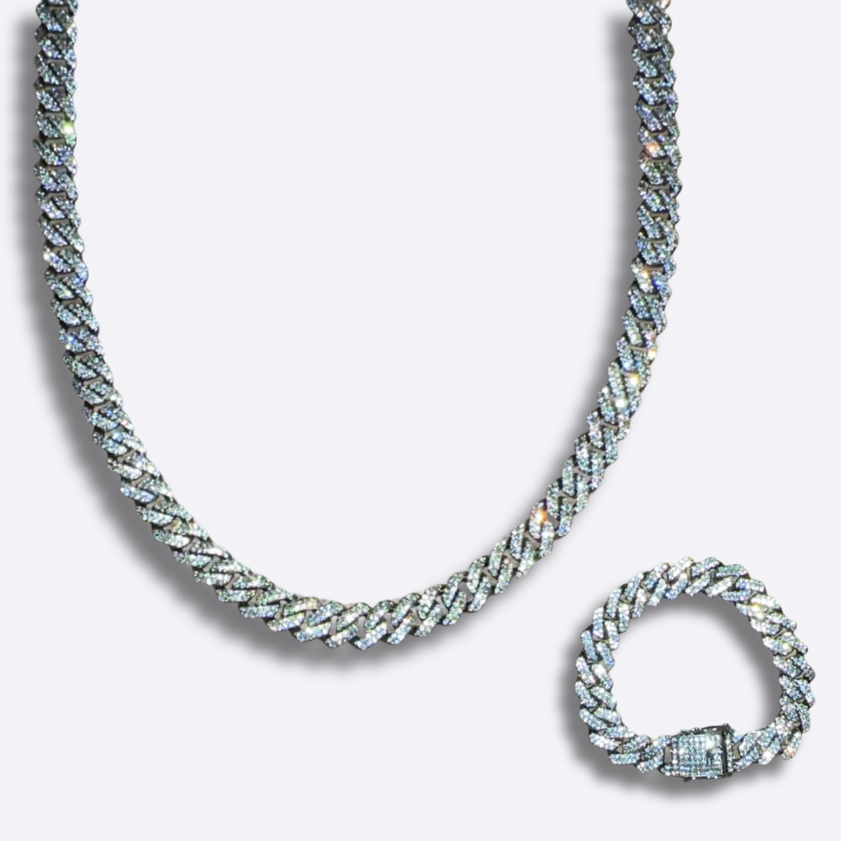 Buy One Get One Free - 14MM ICED PRONG CUBAN CHAIN