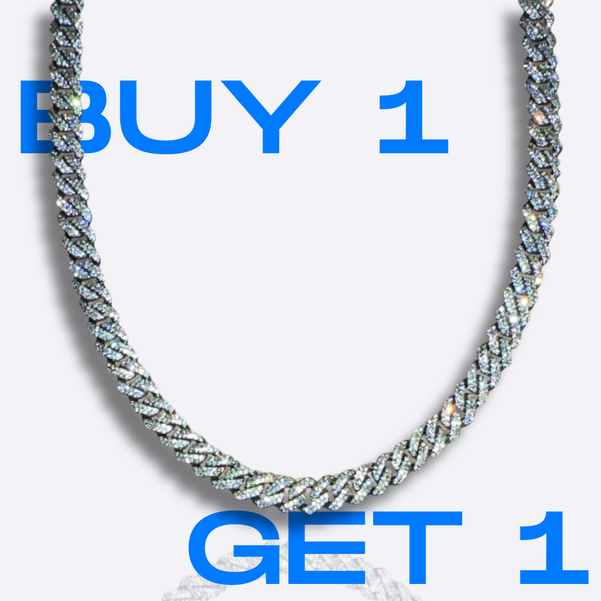 Buy One Get One Free - 14MM ICED PRONG CUBAN CHAIN